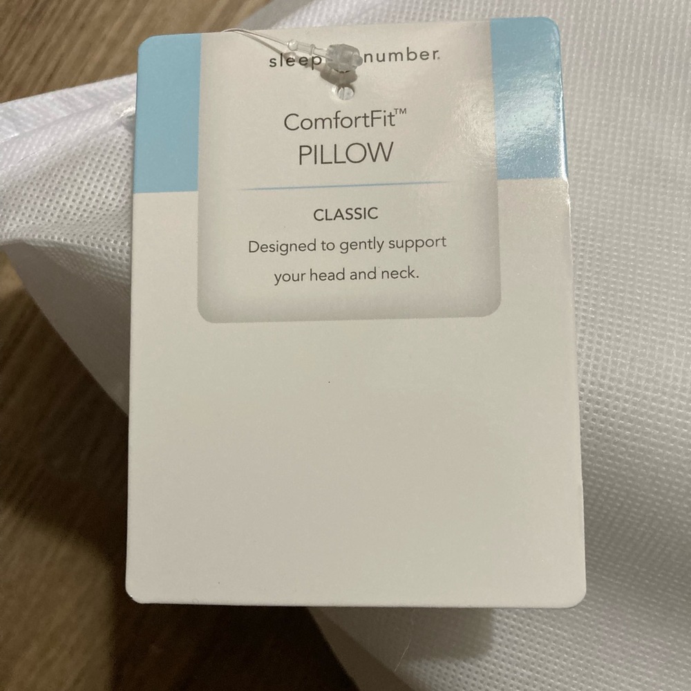 New Never Used Sleep Number White and Gray Pillow - Picture 3 of 5